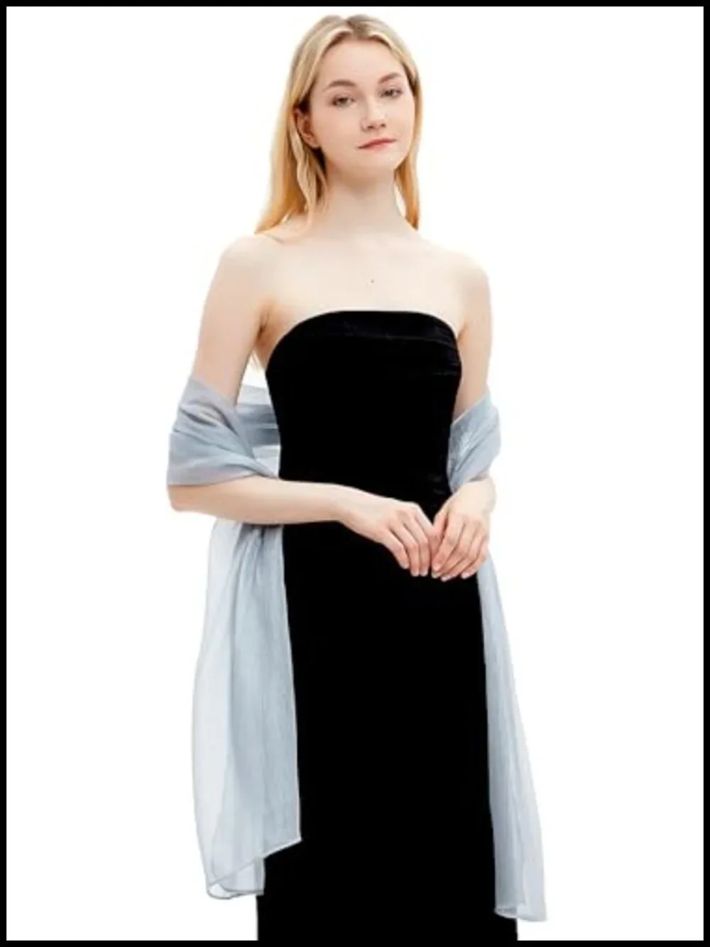 Women's Sheer Crepe Shawl Wrap Lightweight Elegant Evening Dress Scarf Stole